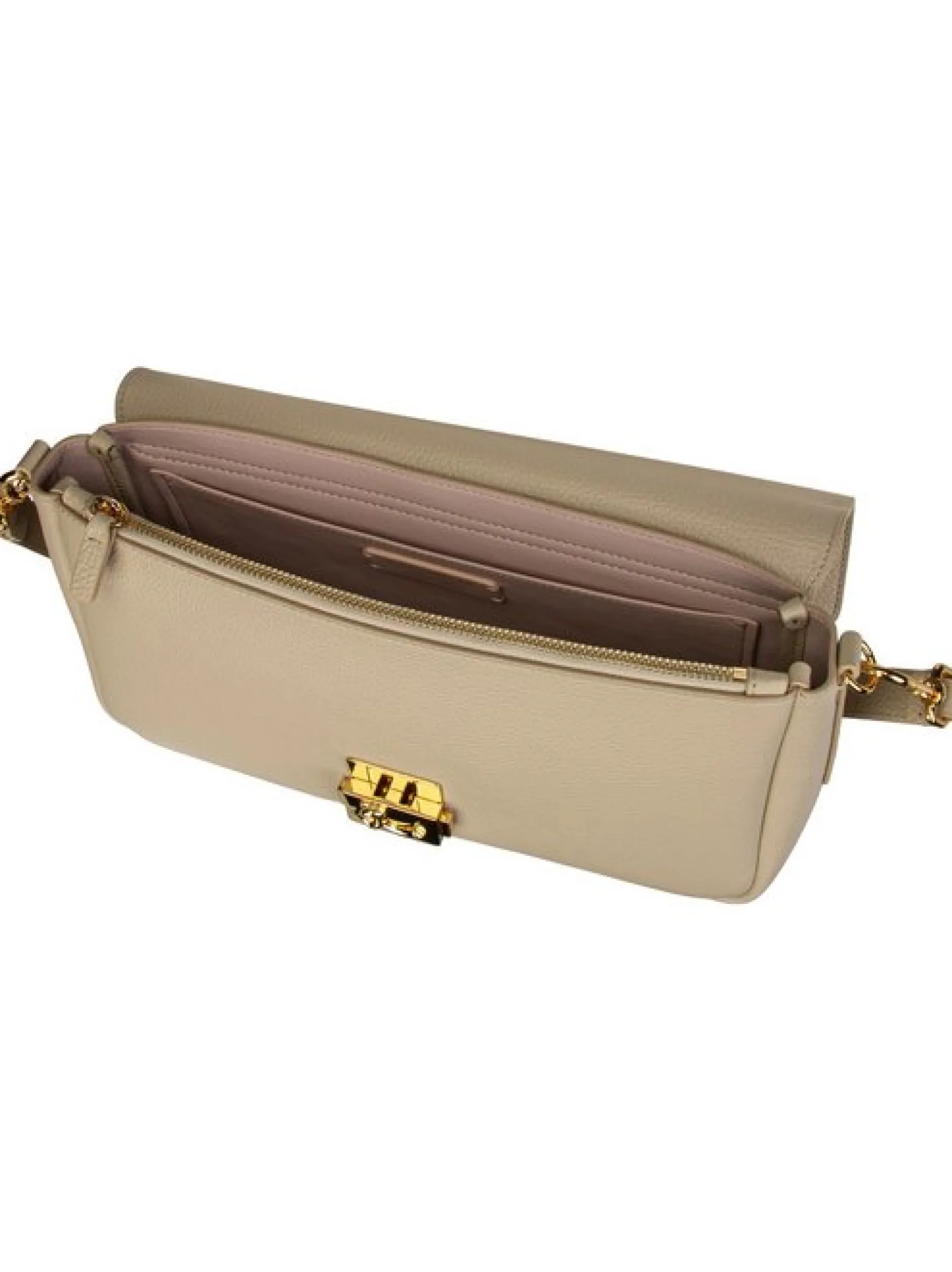 Coccinelle Damen Schultertasche - C-Me Lock in beige