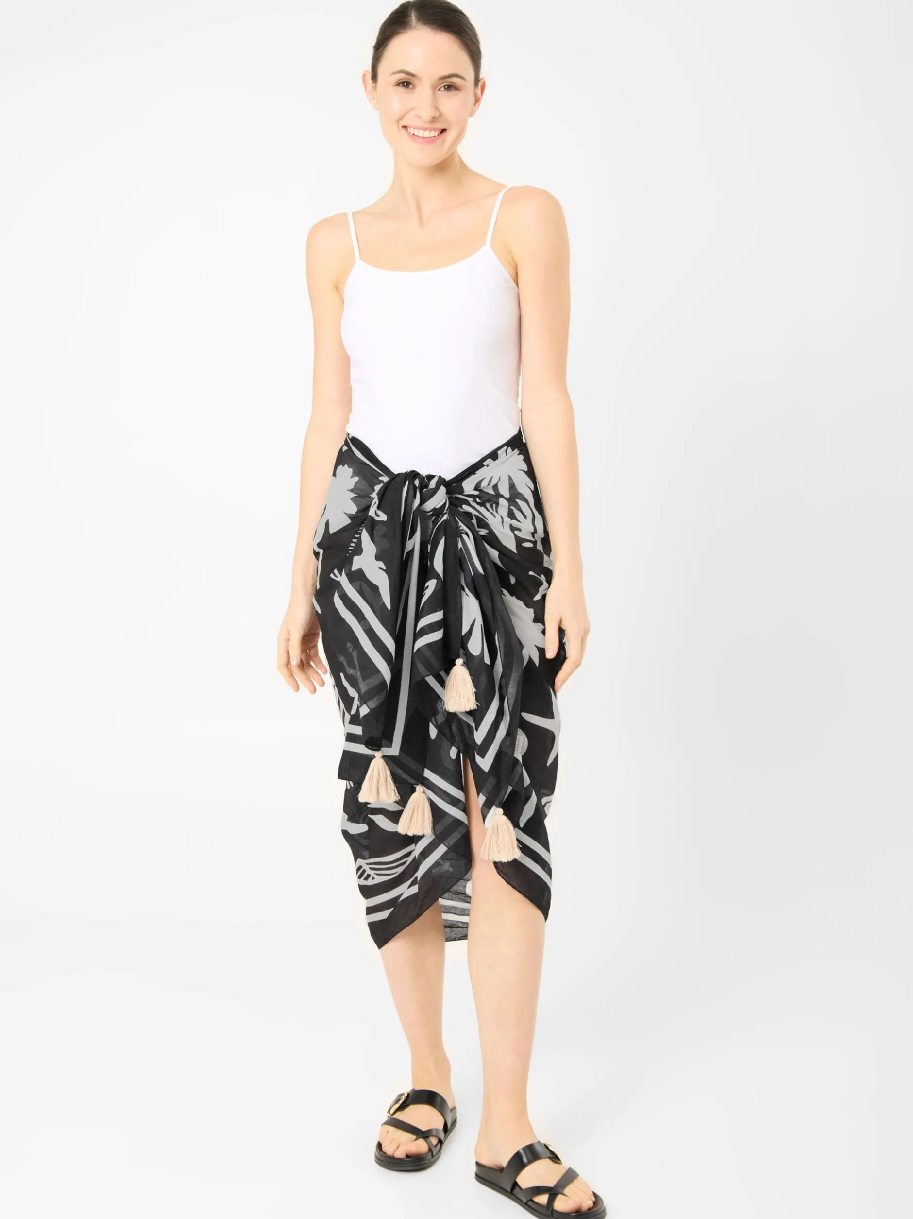 Codello Damen Pareo in grau - Länge: knielang