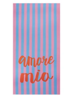 Codello Damen Strandtuch in blau pink