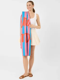 Codello Damen Strandtuch in blau pink