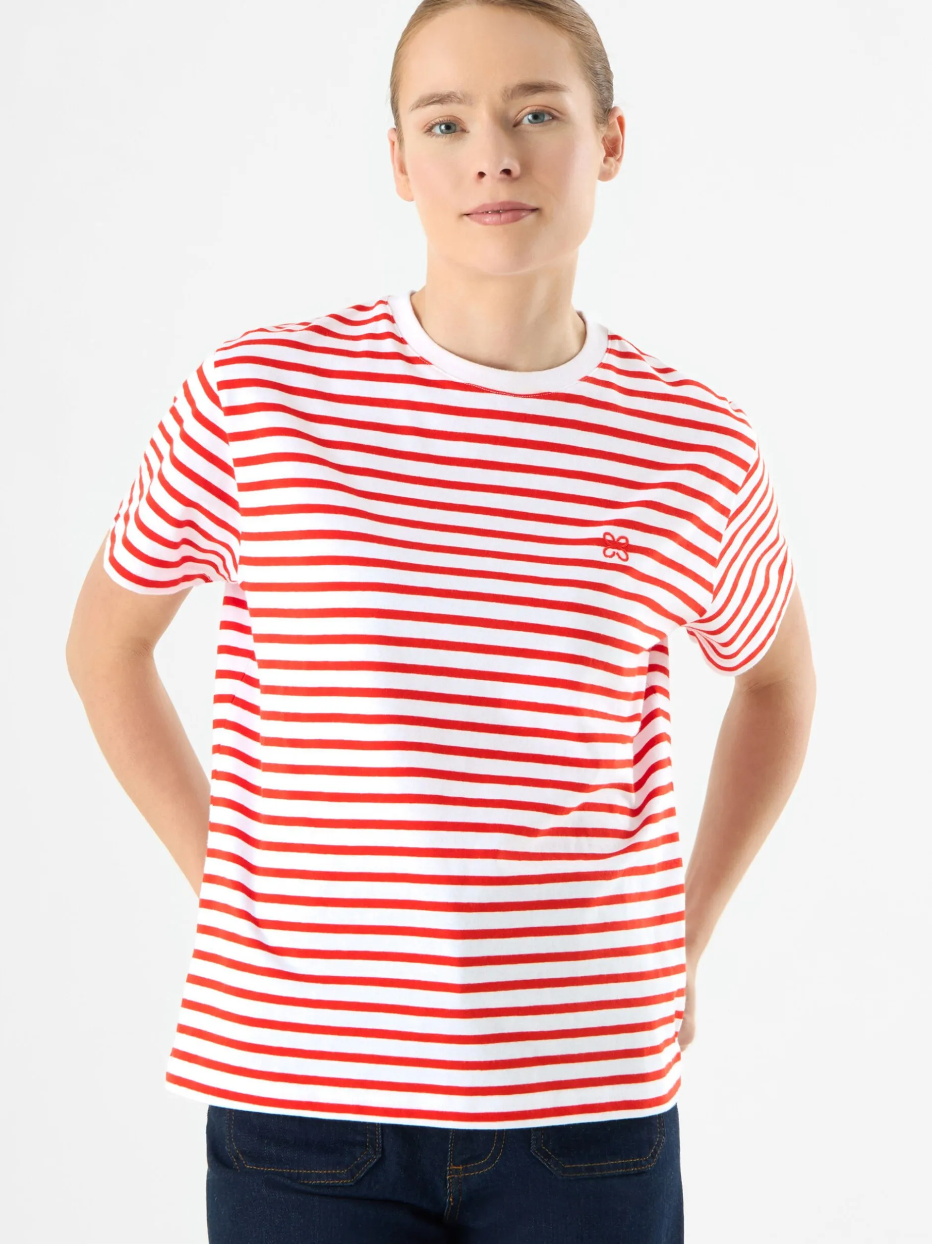 Codello Damen T-Shirt in rot - Ausschnitt: Rundhals
