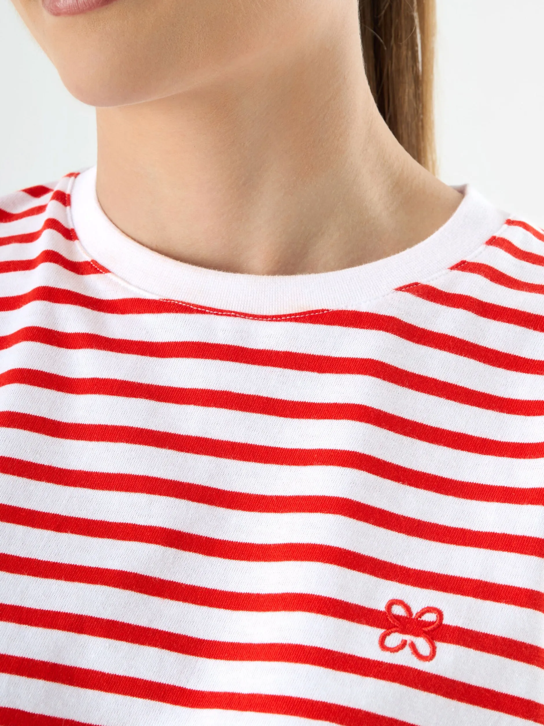 Codello Damen T-Shirt in rot - Ausschnitt: Rundhals
