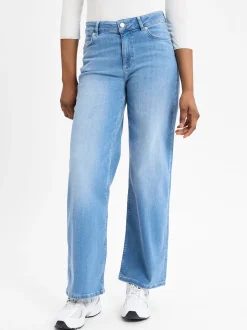 comma casual identity Damen Jeans in hellblau