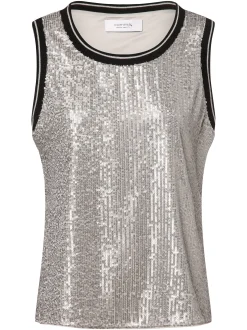 comma casual identity Damen Top in silber