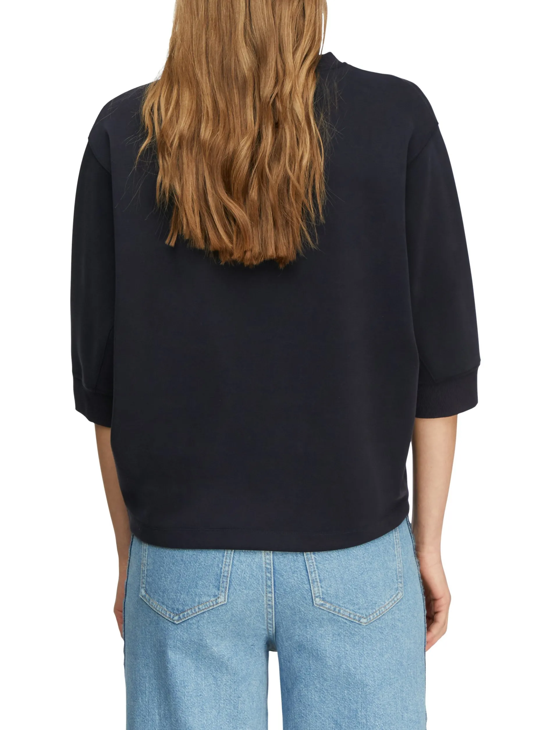 comma Damen Blusenshirt in schwarz - Ärmel: 3/4 Arm