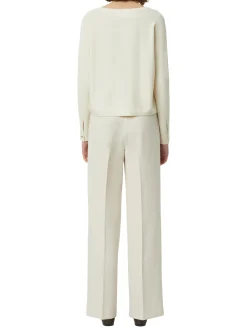 comma Damen Feinstrickshirt in vanille - Ärmel: langarm