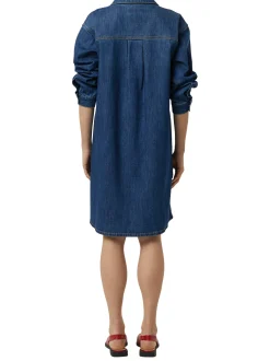comma Damen Jeanskleid in denim - Ärmel: langarm