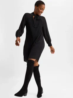 comma Damen Kleid in schwarz - Ärmel: langarm