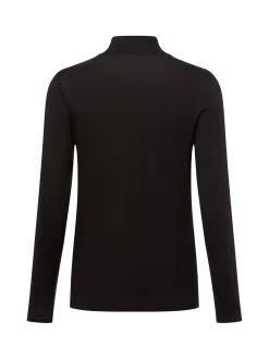 comma Damen Langarmshirt mit Woll-Anteil in schwarz