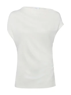 comma Damen Shirt in ecru - Ausschnitt: Wasserfall