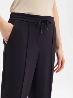 comma Damen Stoffhose in marine - Länge: lang