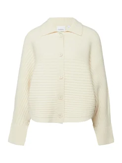 comma Damen Strickjacke in beige - Ärmel: langarm