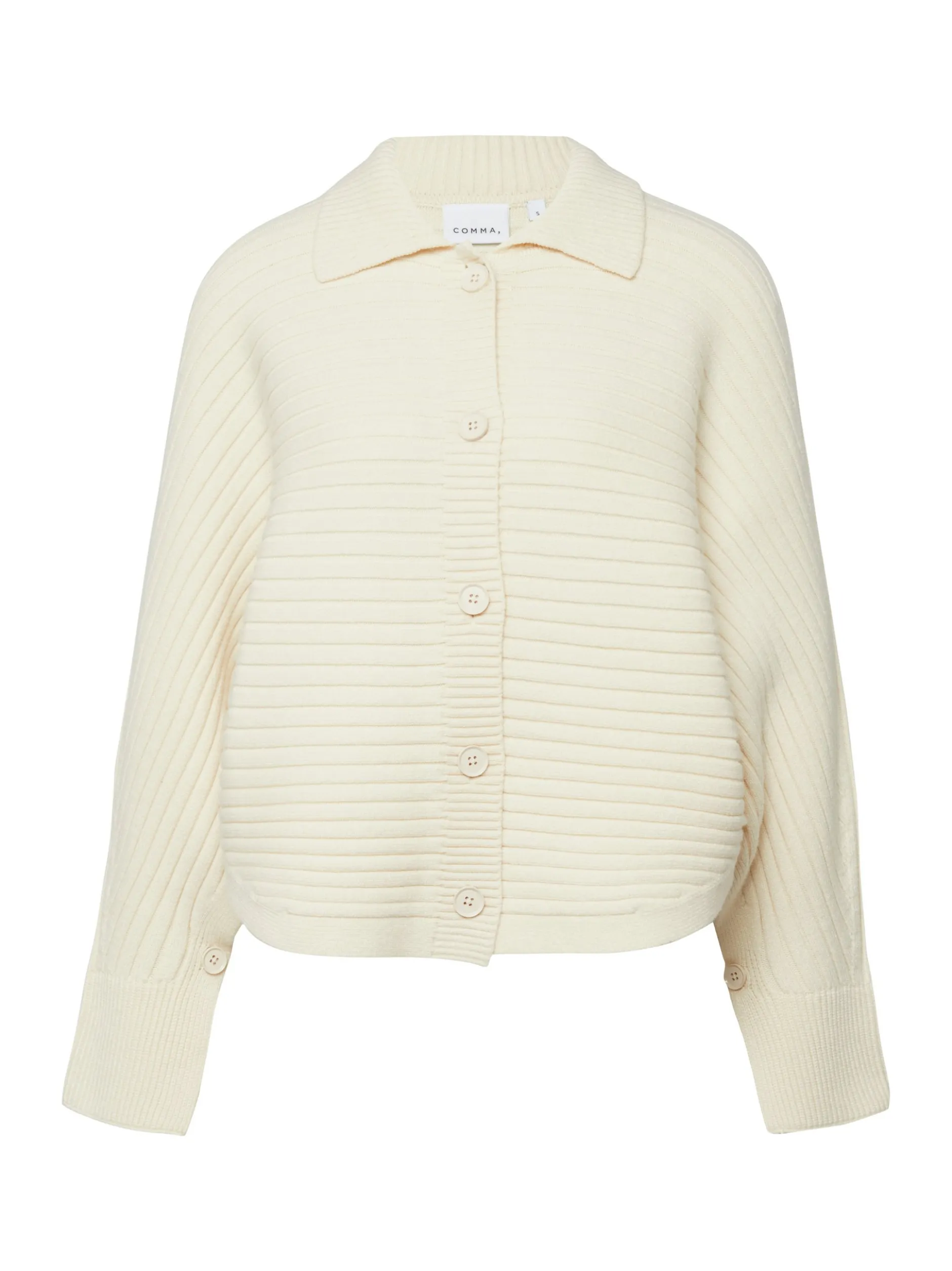 comma Damen Strickjacke in beige - Ärmel: langarm