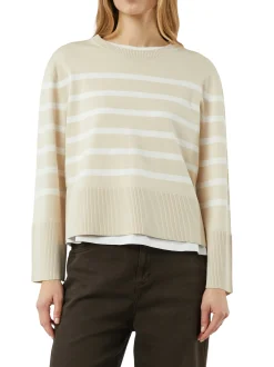 comma Damen Strickpullover in beige ecru