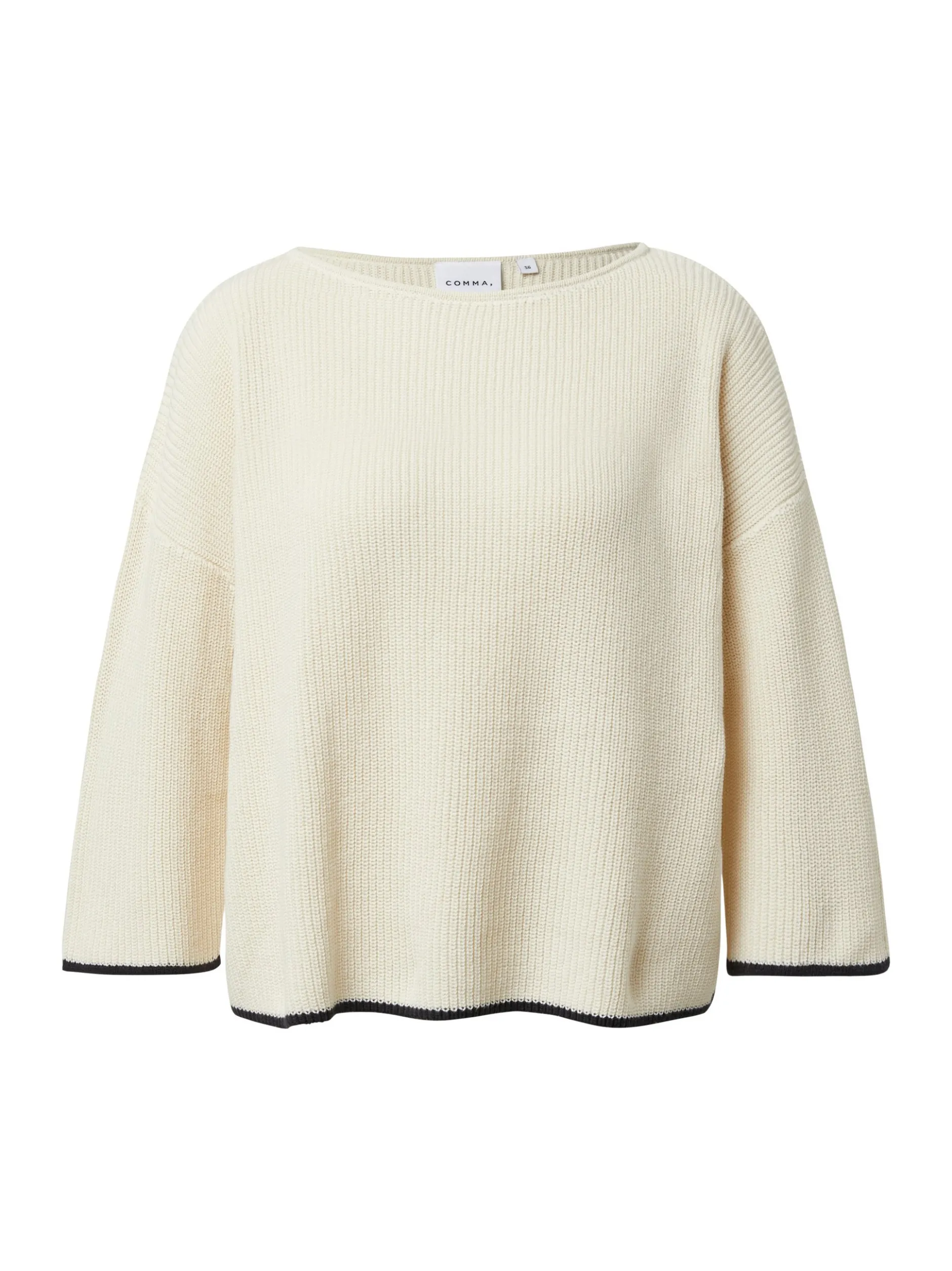 comma Damen Strickpullover in ecru - Ausschnitt: U-Boot