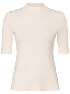 comma Damen Strickshirt in ecru - Ausschnitt: Stehkragen