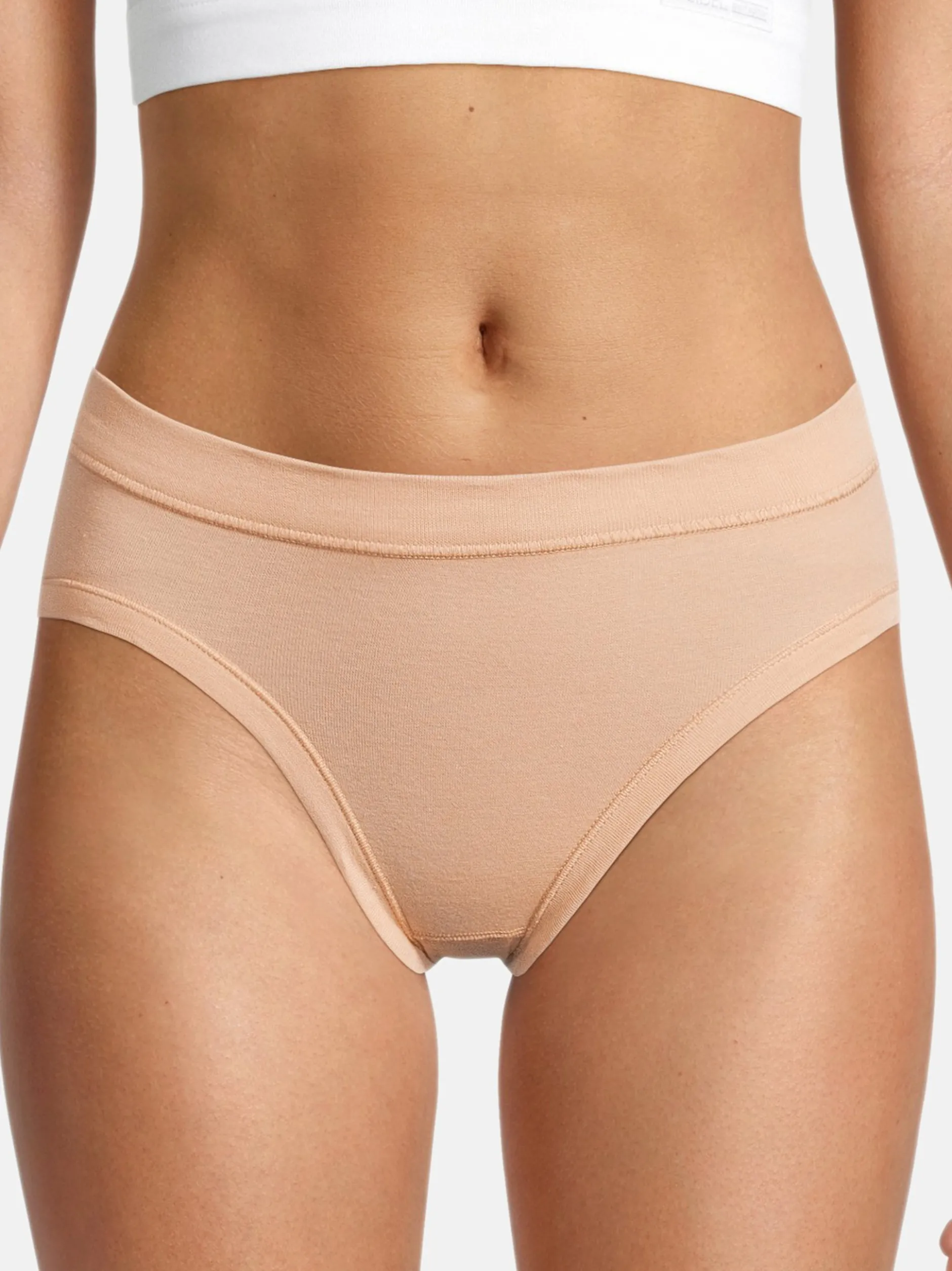 con-ta Damen Hüftslip - 3er Pack Feinripp in beige