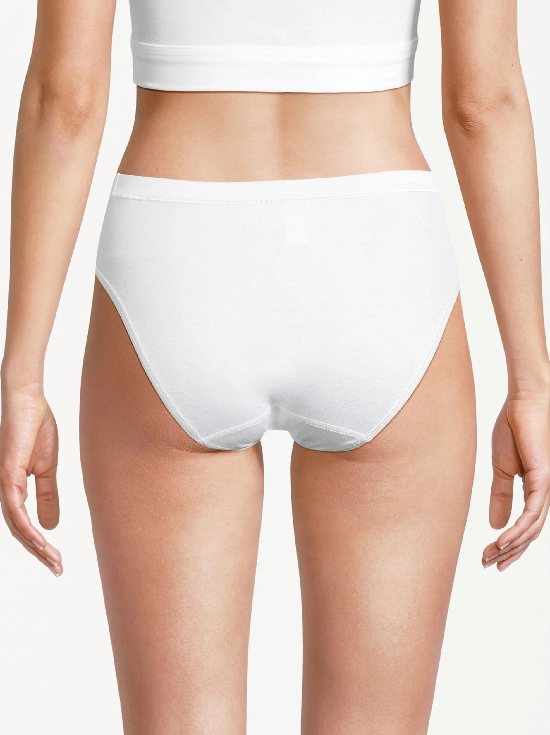 con-ta Damen Midi Slip - 5er Pack Feinripp in weiß