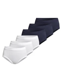 con-ta Damen Taillen Slip - 6er Pack Feinripp in blau