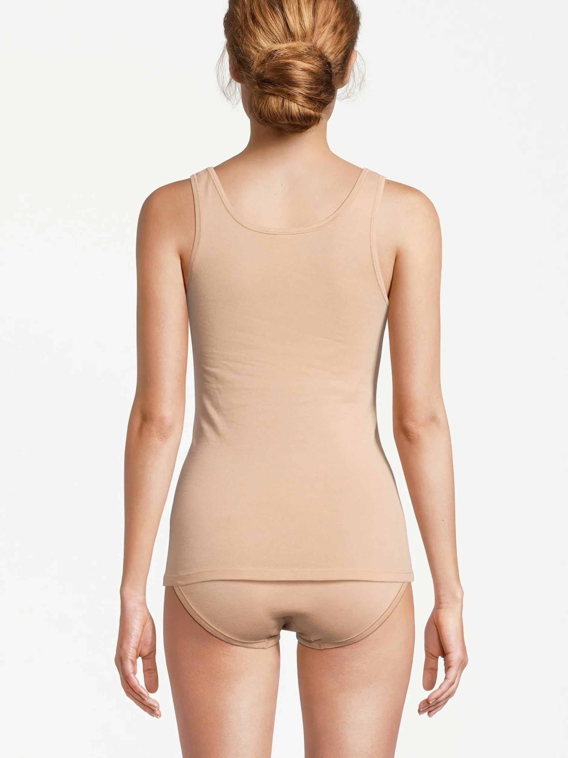 con-ta Damen Unterhemd - 6er Pack Feinripp in beige