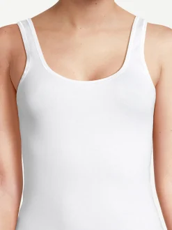 con-ta Damen Unterhemd - 3er Pack Feinripp in weiß