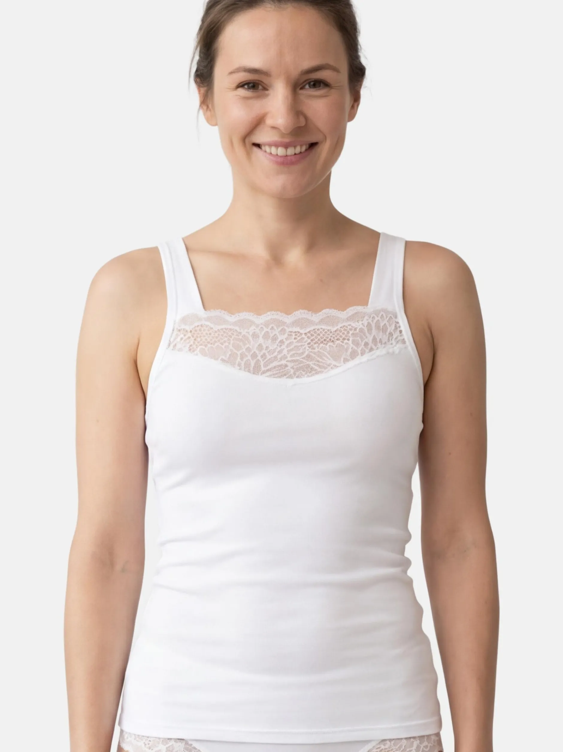 con-ta Damen Unterhemd - 6er Pack Modal in schwarz