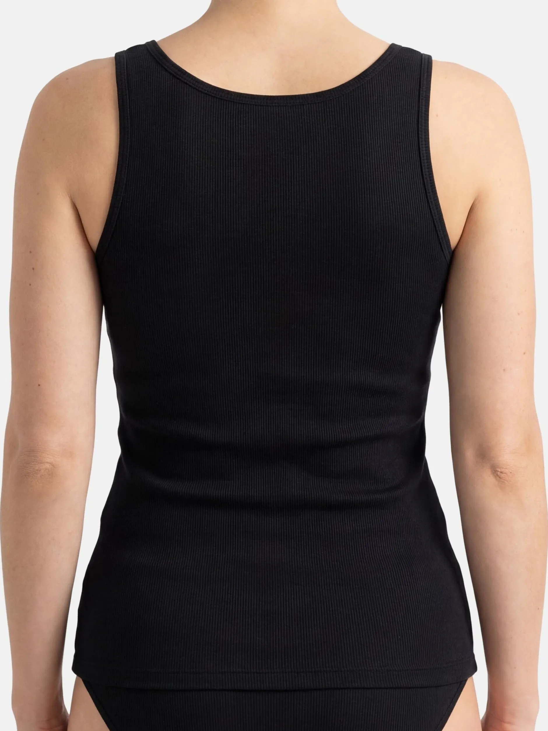 con-ta Damen Unterhemd - 6er Pack Modal in schwarz