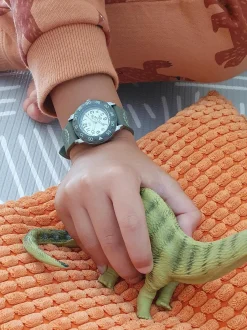 Cool Time Jungen Armbanduhr - The Cool Dinosaur in grün