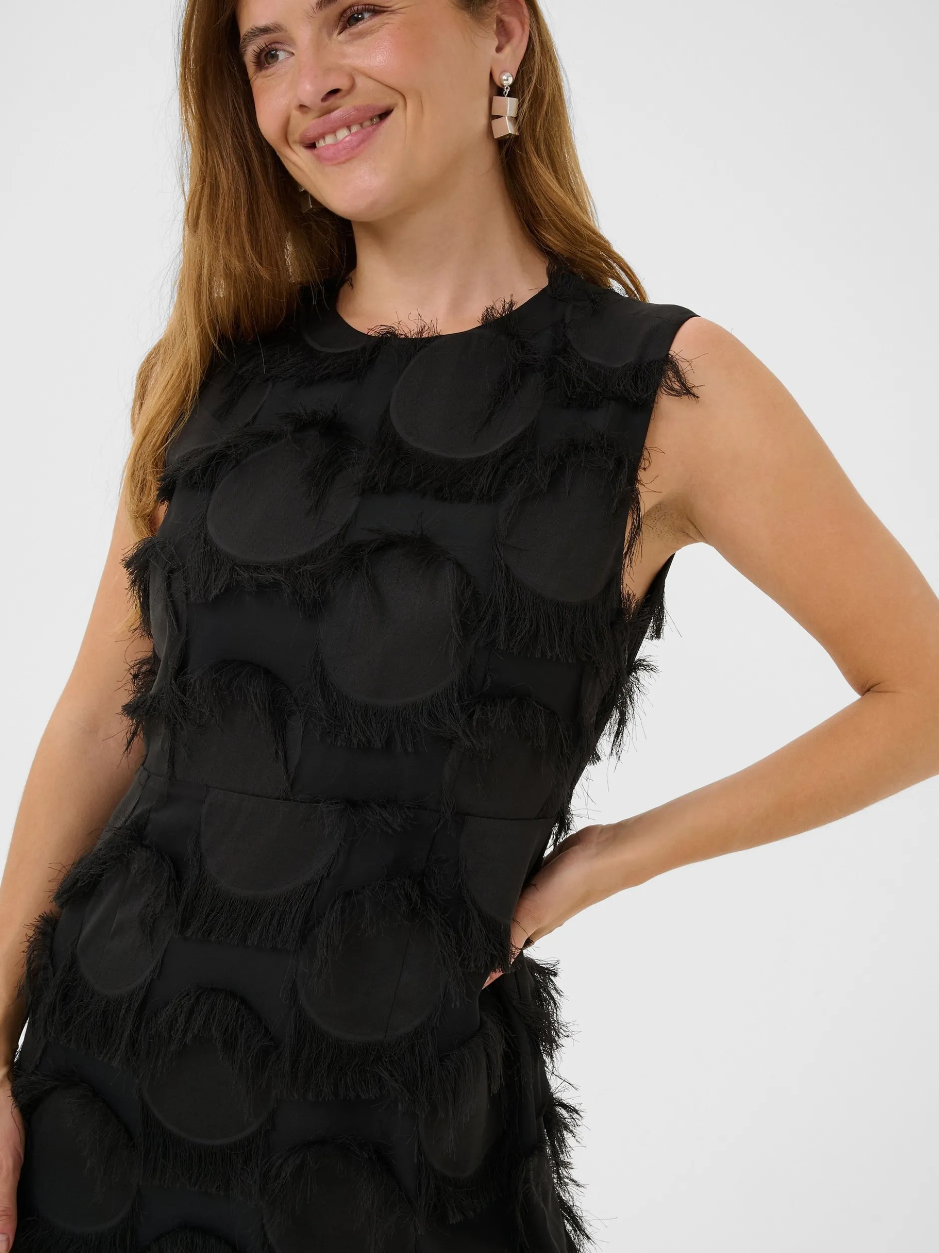 Culture Damen Kleid CUjavina in schwarz