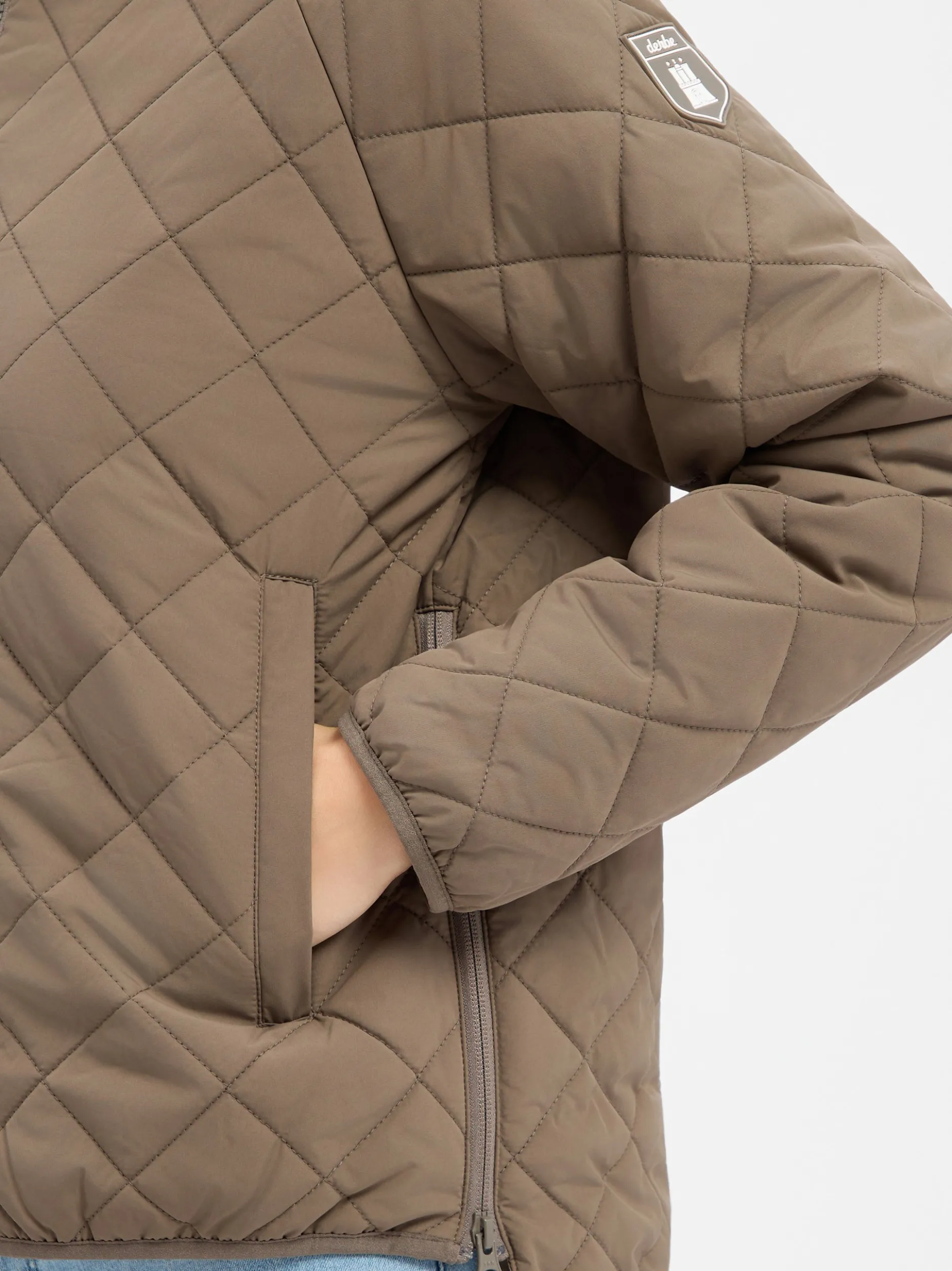 Derbe Damen Steppjacke - Quiltby in taupe