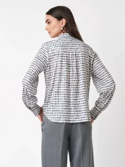 DESOTO Damen Bluse - Lizzy in blau - Ärmel: langarm