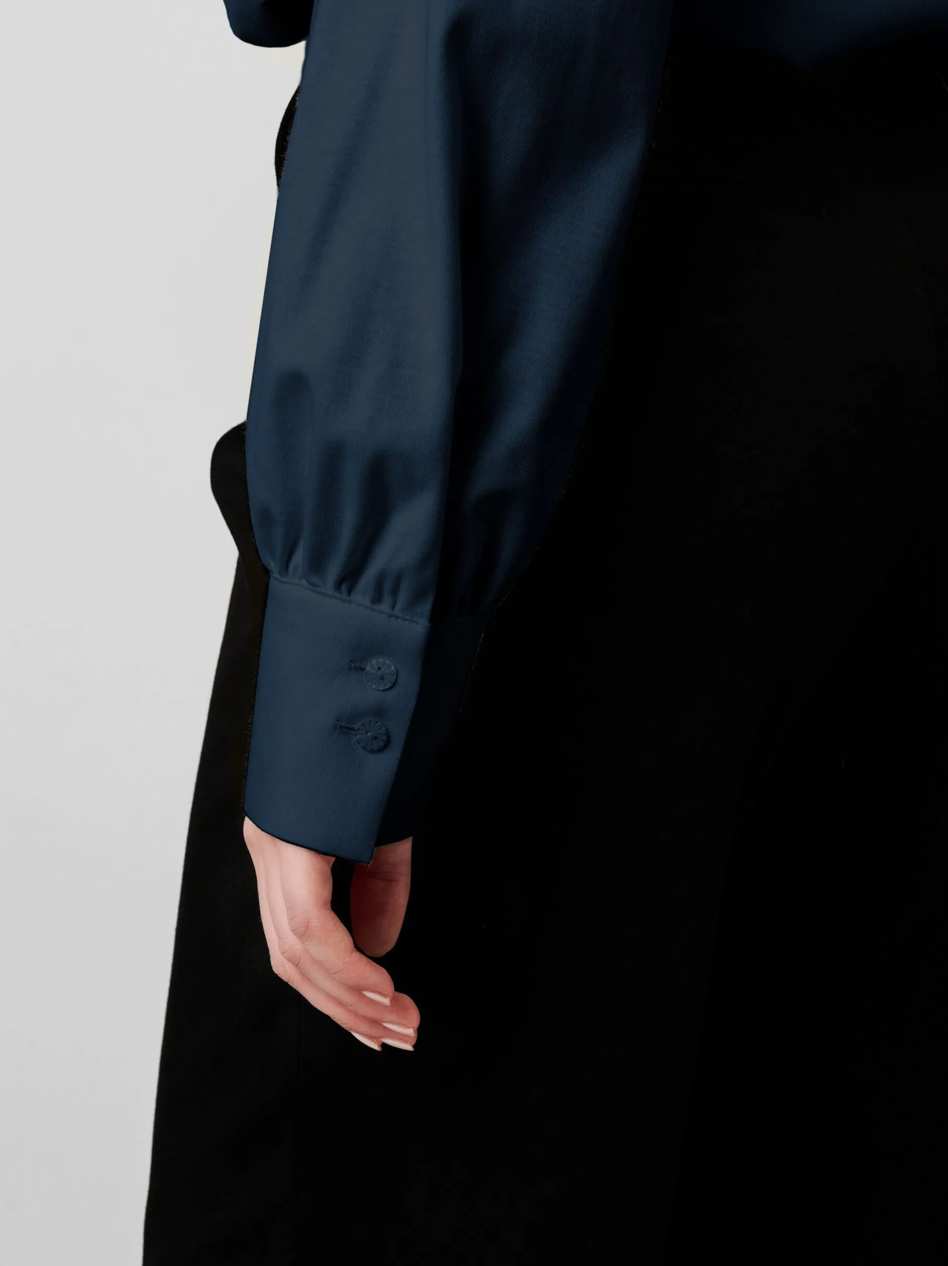 DESOTO Damen Bluse - Lizzy in blau - Ärmel: langarm