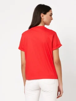 DESOTO Damen Shirt - Alexa in rot - Ausschnitt: Rundhals