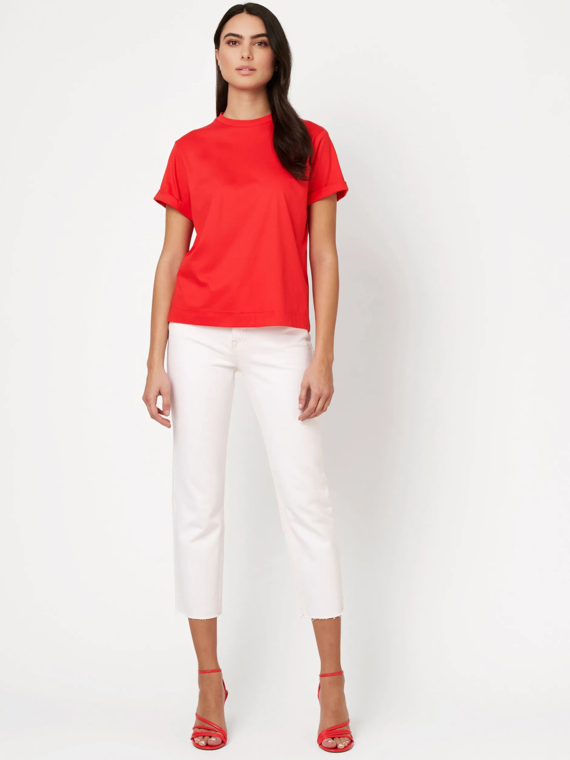 DESOTO Damen Shirt - Alexa in rot - Ausschnitt: Rundhals