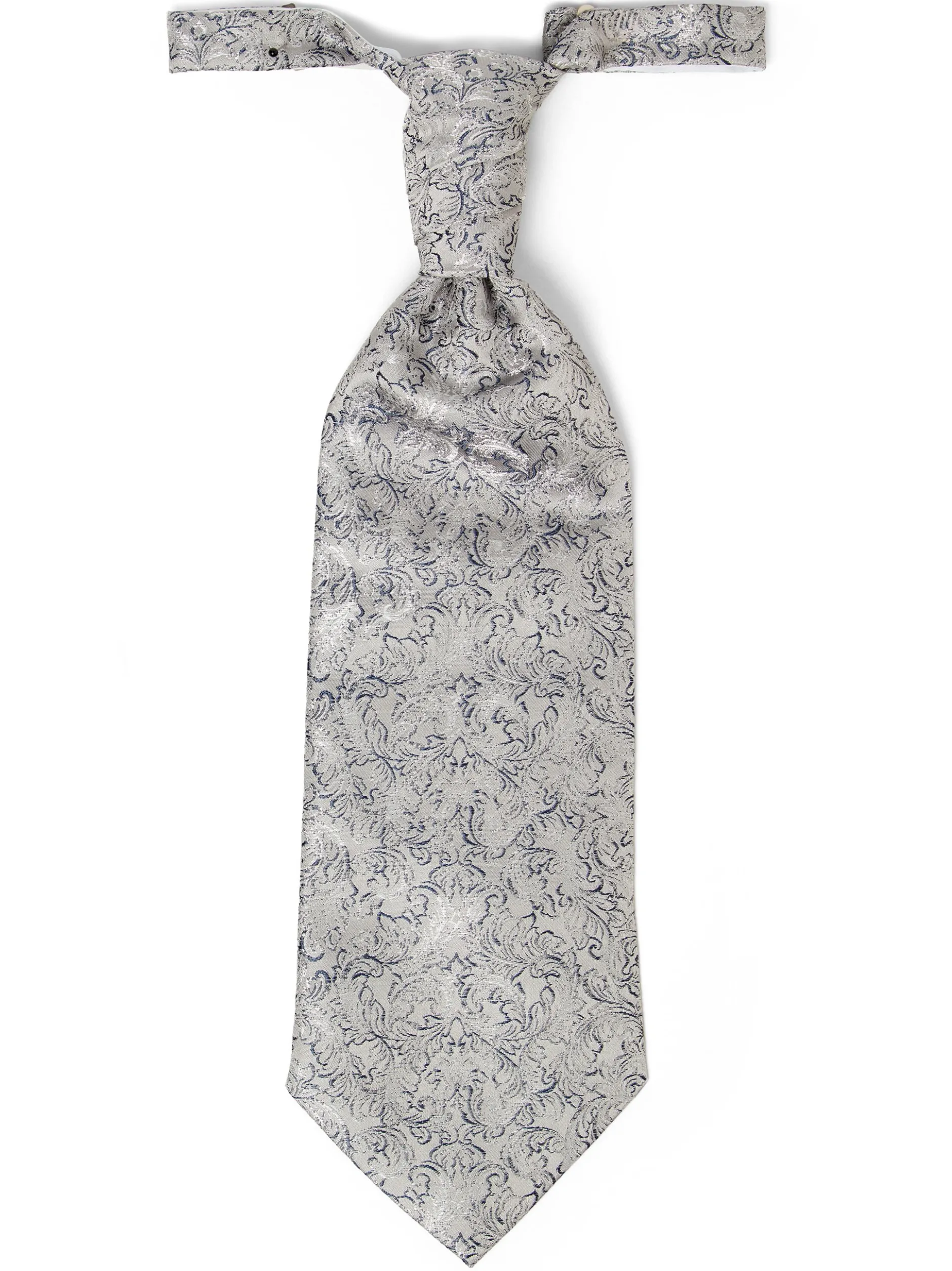 Digel Herren Plastron mit Einstecktuch in hellgrau marine