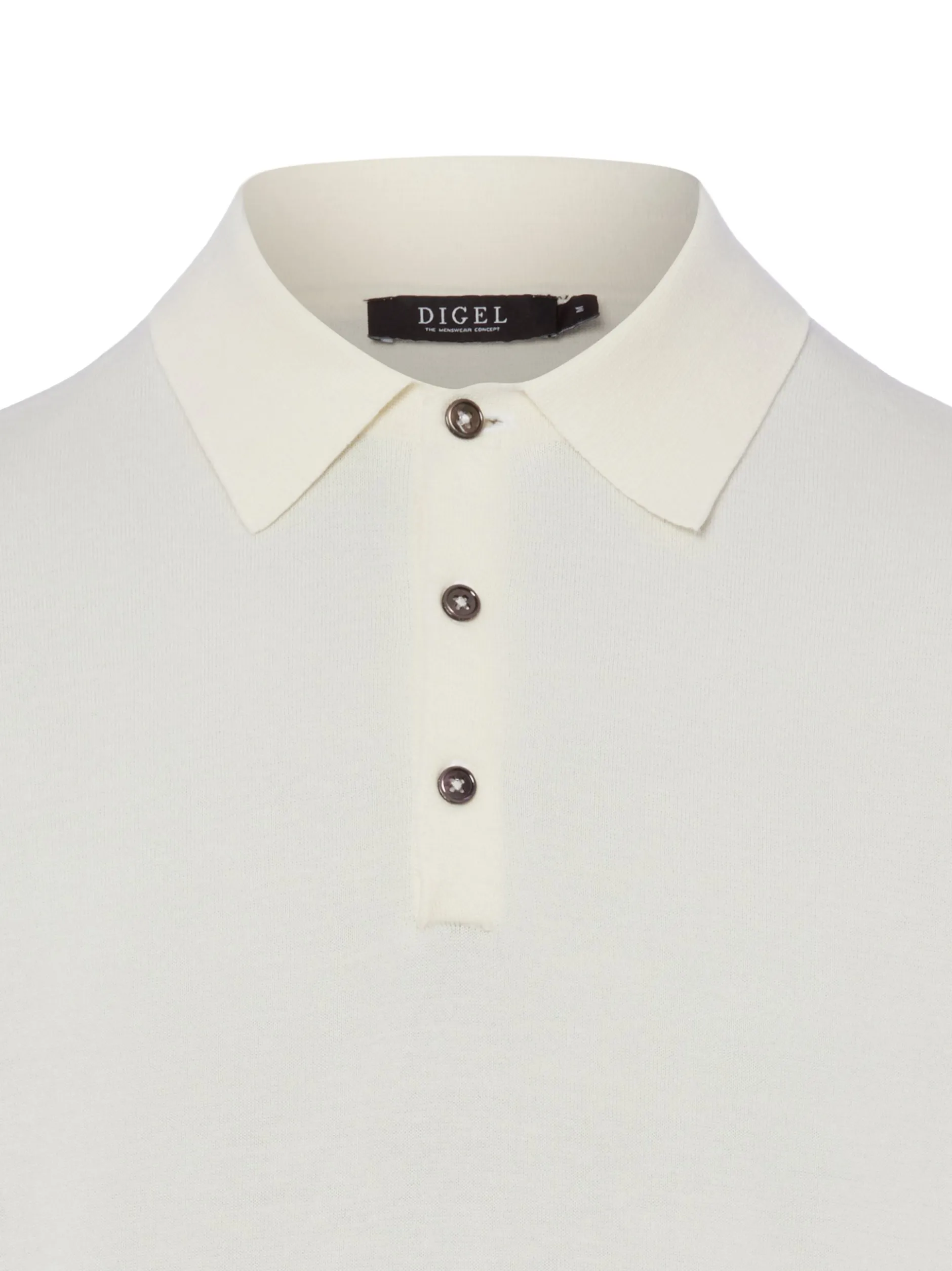 Digel Herren Strick-Poloshirt - Damy in ecru