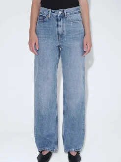 Dr. Denim Damen Jeans – Echo High Straight in light stone