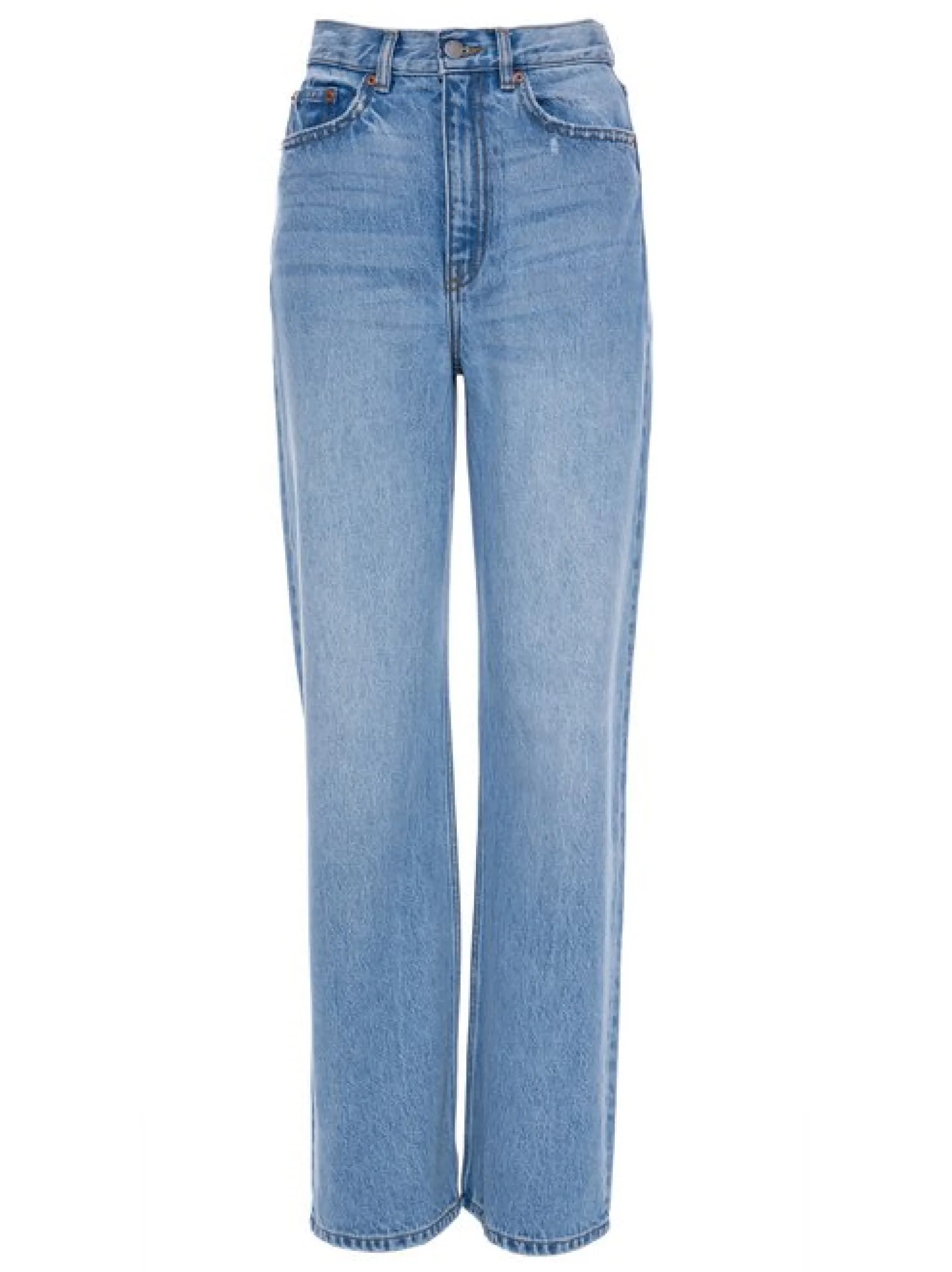 Dr. Denim Damen Jeans – Echo High Straight in light stone