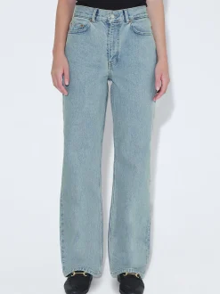 Dr. Denim Damen Jeans – Echo High Straight in light stone