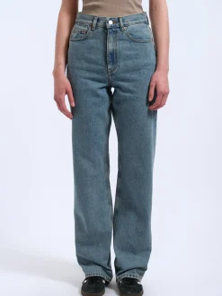 Dr. Denim Damen Jeans – Echo High Straight in light stone