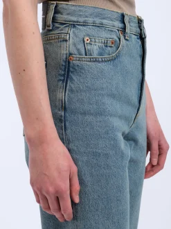 Dr. Denim Damen Jeans – Echo High Straight in light stone