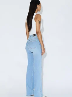 Dr. Denim Damen Jeans - Moxy High Straight in bleached