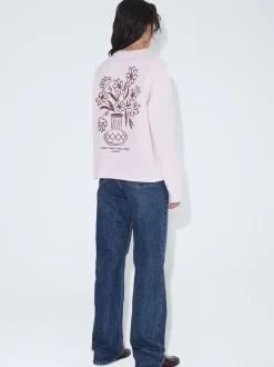 Dr. Denim Damen Langarmshirt - Kath in pink