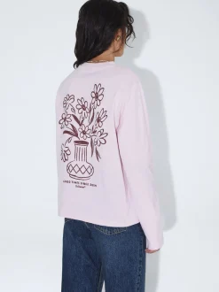 Dr. Denim Damen Langarmshirt - Kath in pink