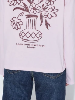 Dr. Denim Damen Langarmshirt - Kath in pink