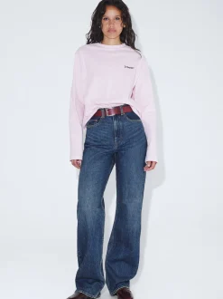 Dr. Denim Damen Langarmshirt - Kath in pink