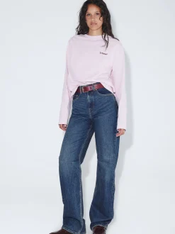Dr. Denim Damen Langarmshirt - Kath in pink
