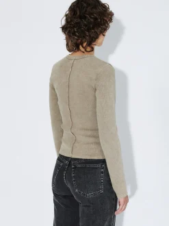 Dr. Denim Damen Langarmshirt – Stella Rib in beige