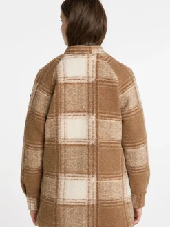 Dreimaster Damen Übergangsjacke aus Wollgemisch in camel ecru