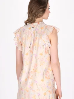 Dreimaster Damen Bluse in aprikot